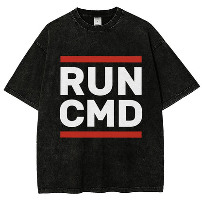 RUN CMD Vintage Distressed T-shirt