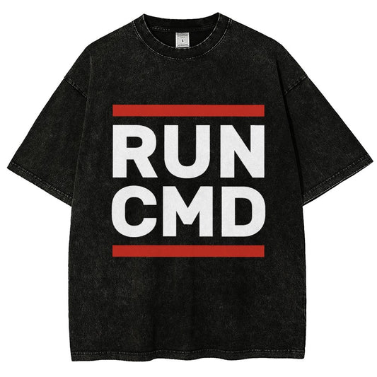 RUN CMD Vintage Distressed T-shirt