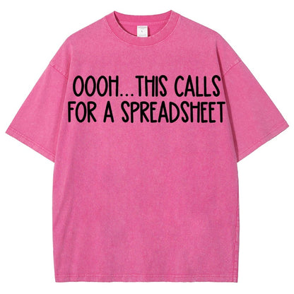 Oooh This Calls For A Spreadsheet Vintage Distressed T-shirt