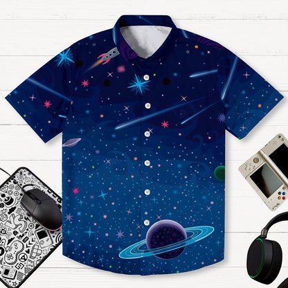 Galaxy Planet Series Print Geeky Shirt