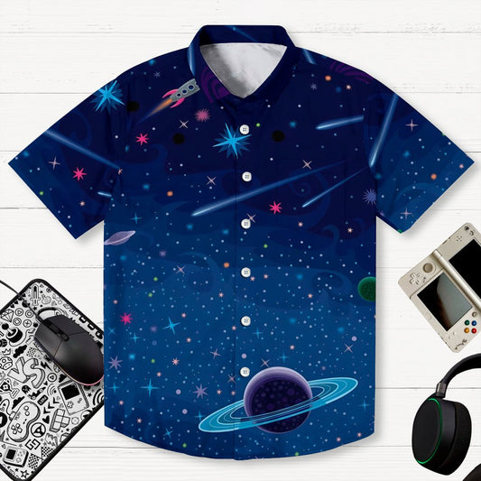 Galaxy Planet Series Print Geeky Shirt