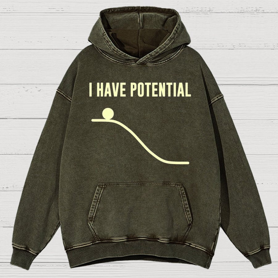 I Have Potential Energy Science Vintage Distressed Hoodie