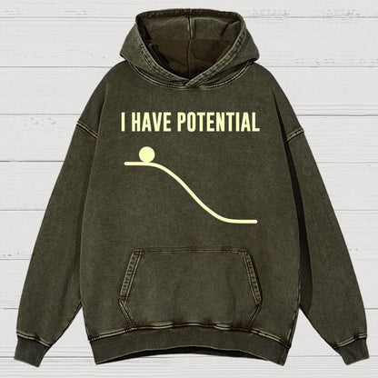 I Have Potential Energy Science Vintage Distressed Hoodie