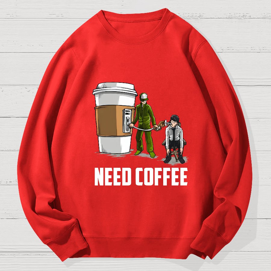 Need Coffee Geek Cotton Sweatshirt