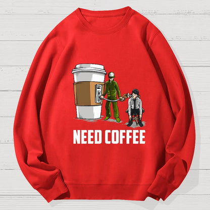 Need Coffee Geek Cotton Sweatshirt