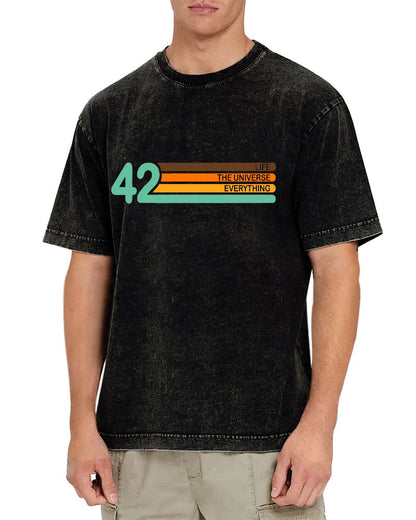 42  Life The Universe And Everything Vintage Distressed T-shirt