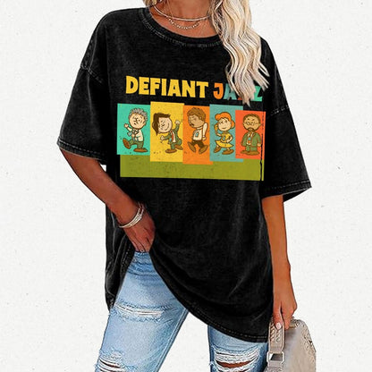 Defiant Jazz Vintage Distressed T-shirt