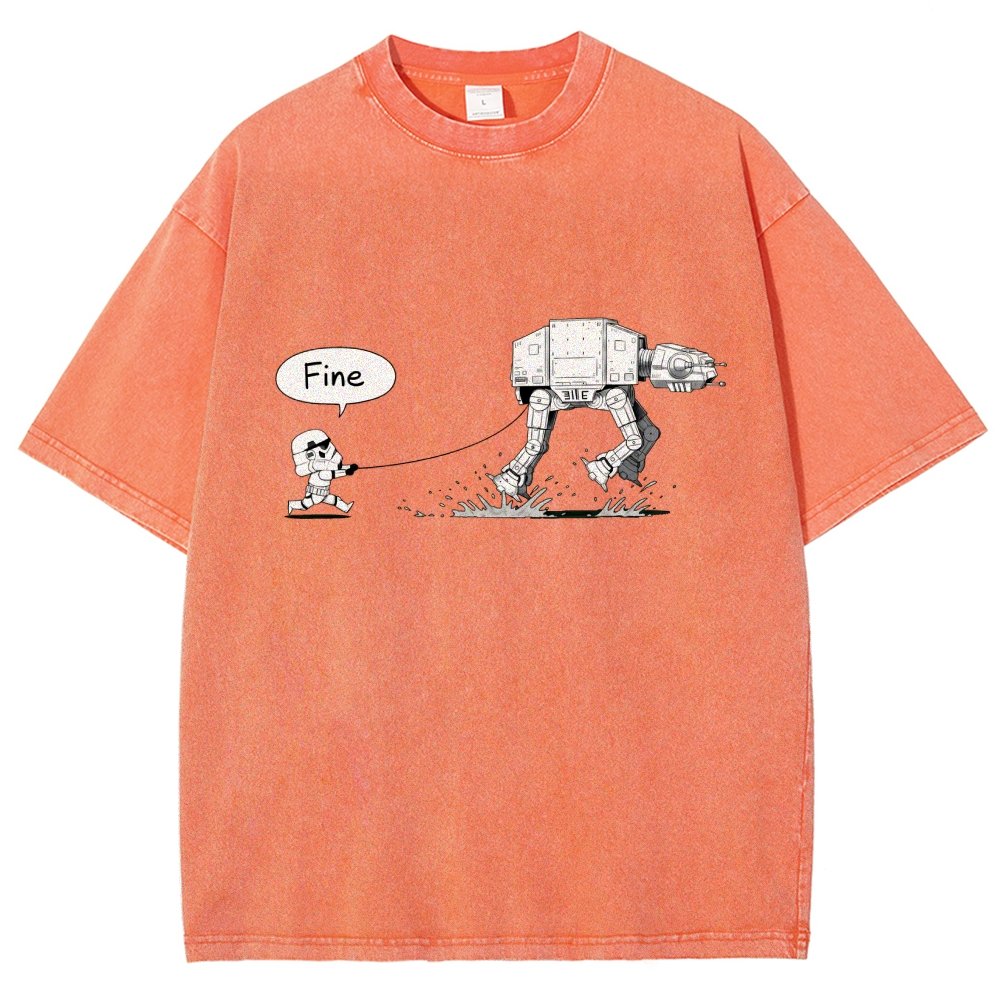 Empire Robot Dog - Space Battles Vintage Distressed T-shirt