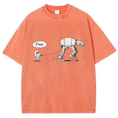 Empire Robot Dog - Space Battles Vintage Distressed T-shirt