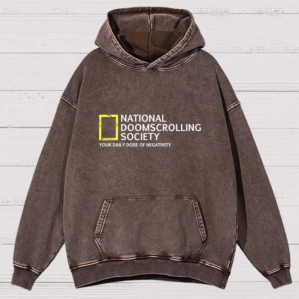 National Doomscrolling Society Vintage Distressed Hoodie