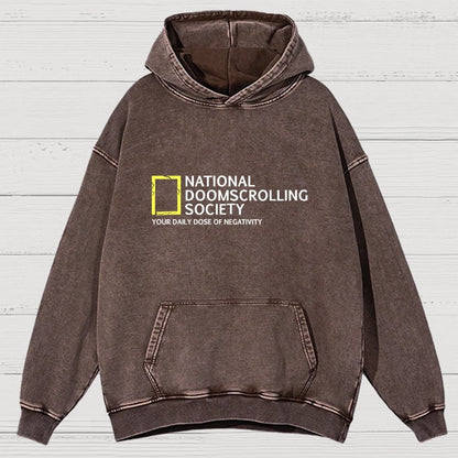 National Doomscrolling Society Vintage Distressed Hoodie