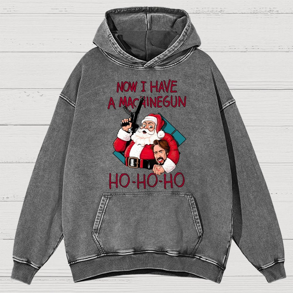 Ho-Ho-Ho Vintage Distressed Hoodie