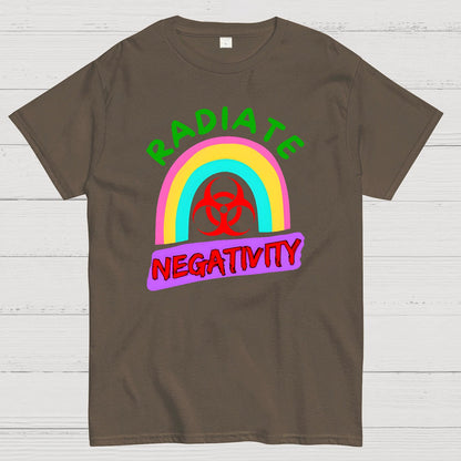 Radiate Negativity - Sarcastic Organic Rainbow Geek T-Shirt
