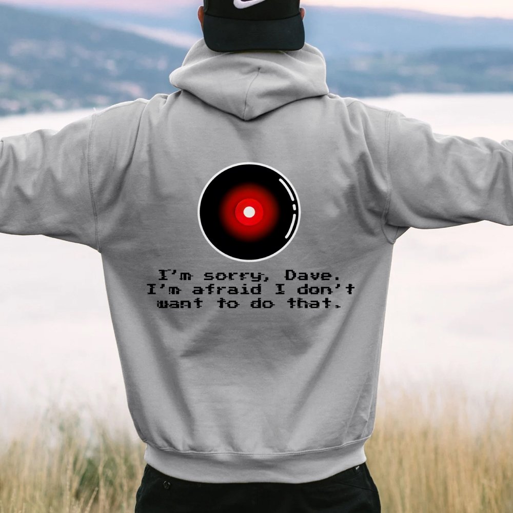 An Introvert's Odyssey I‘m sorry dave Printed Back Unisex Cotton Hoodie
