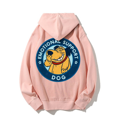 Dog Support Or Not? Printed Back Unisex Cotton Hoodie
