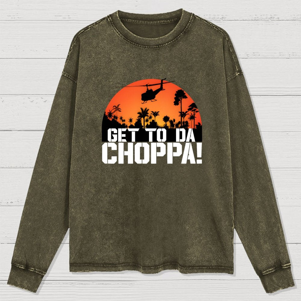 Get To The Chopper Washed Long Sleeve Tee