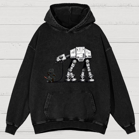 Walking The Imperial Robot Dog Vintage Distressed Hoodie