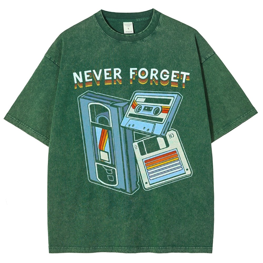 Never Forget Graphic Vintage Distressed T-shirt