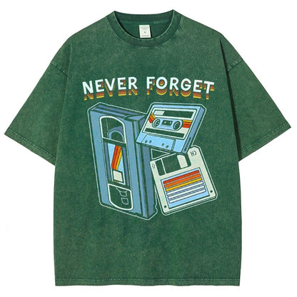 Never Forget Graphic Vintage Distressed T-shirt