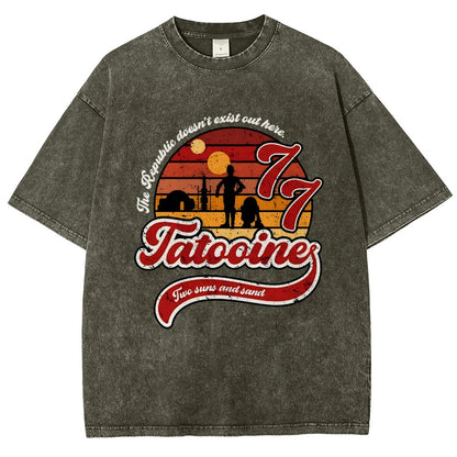 Vintage Two suns and sand Vintage Distressed T-shirt
