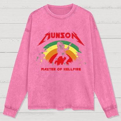 Master Of Hellfire Washed Long Sleeve Tee