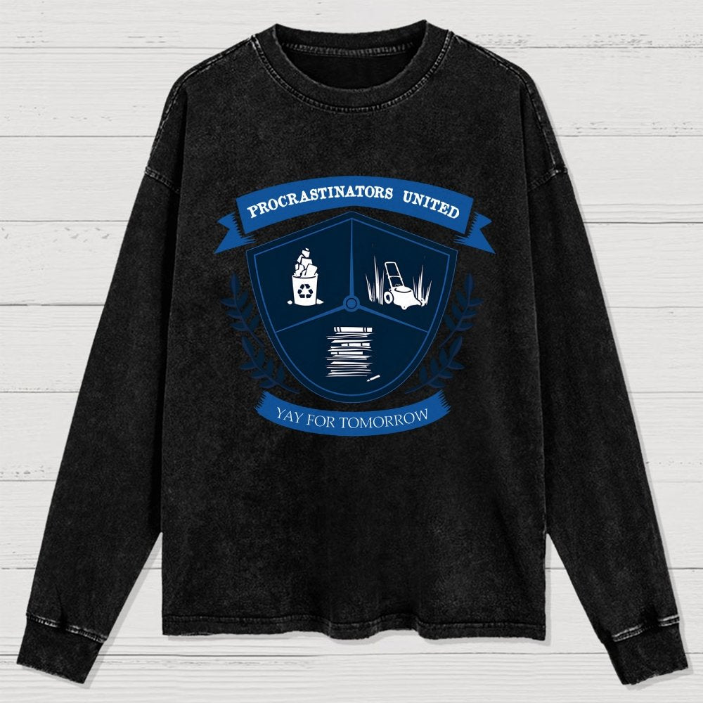 Yay for tomorrow Washed Long Sleeve Tee