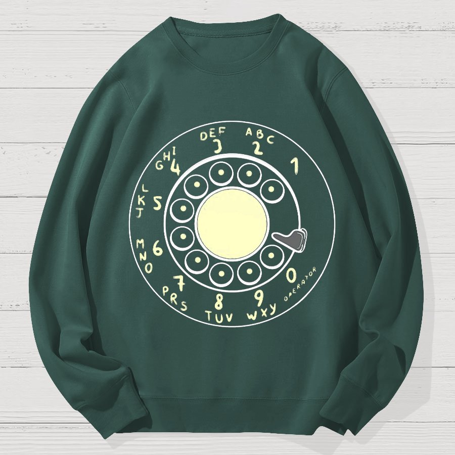 Rotary Dial Vintage Funny Geek Cotton Sweatshirt