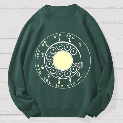 Rotary Dial Vintage Funny Geek Cotton Sweatshirt