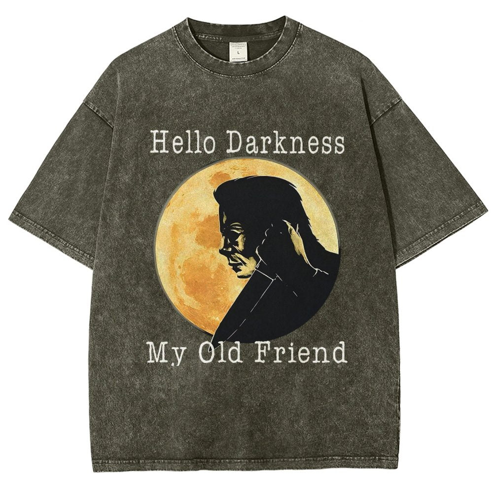 Hello Darkness My Old Friend Vintage Distressed T-shirt