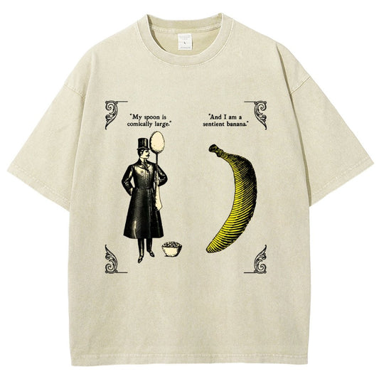 The Olde Joke Of A Big Spoon And A Banana Vintage Distressed T-shirt