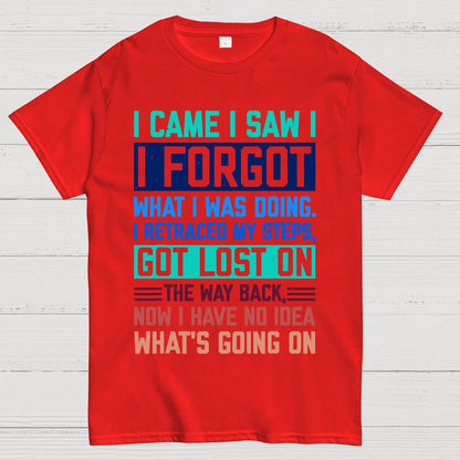 I Came I Saw I Forgot What I Was Doing Sarcastic Geek T-Shirt