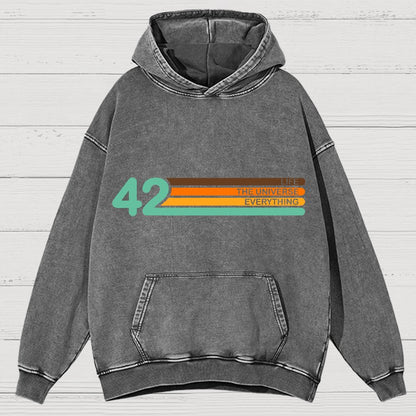 42  Life The Universe And Everything Vintage Distressed Hoodie