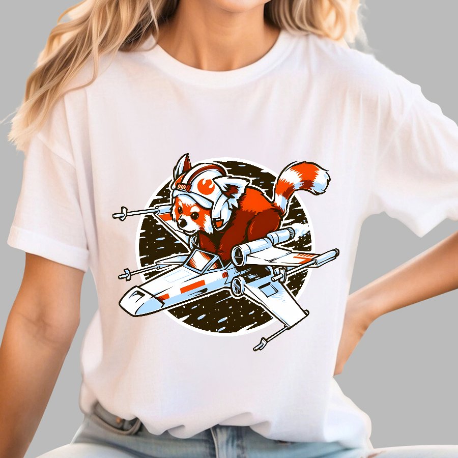 Red panda, Standing By Geek T-Shirt