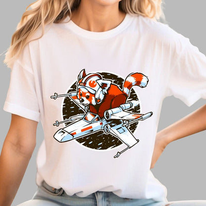 Red panda, Standing By Geek T-Shirt