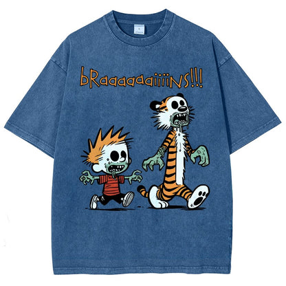 Braaaaaaiiiins!!! Vintage Distressed T-shirt