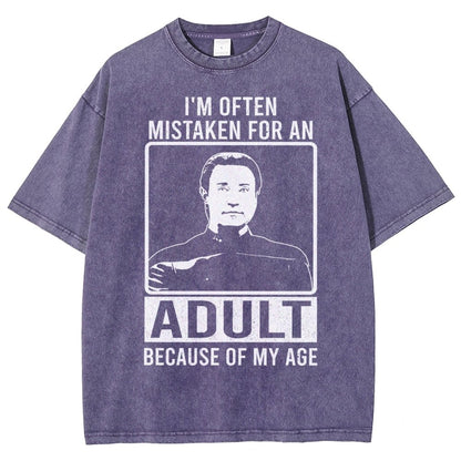 I'm Often Mistaken For An Adult Because Of My Age Vintage Distressed T-shirt