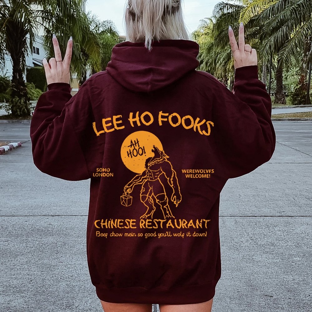 Lee Ho Fooks Chinese Restaurant Printed Back Unisex Cotton Hoodie