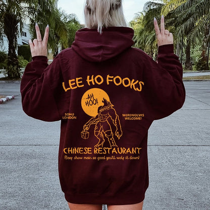 Lee Ho Fooks Chinese Restaurant Printed Back Unisex Cotton Hoodie