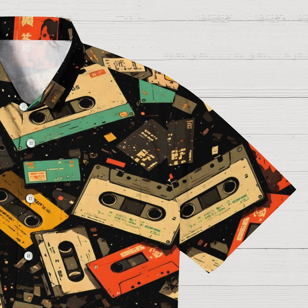 Retro cassette tapes - CDs Geek Hawaiian Shirt