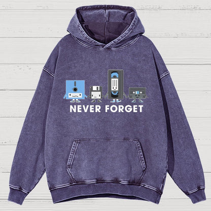 Never Forget Vintage Distressed Hoodie