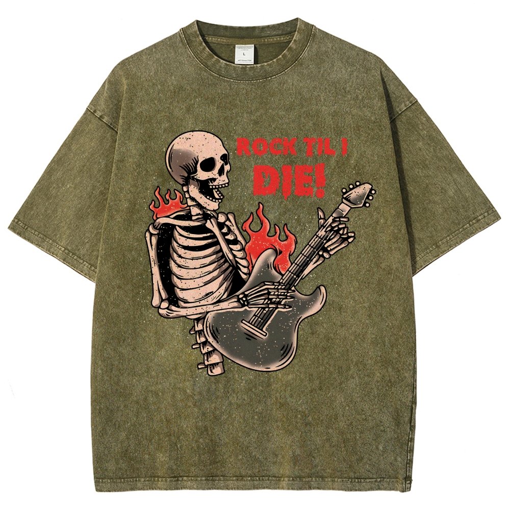Rock Til I Die Vintage Distressed T-shirt