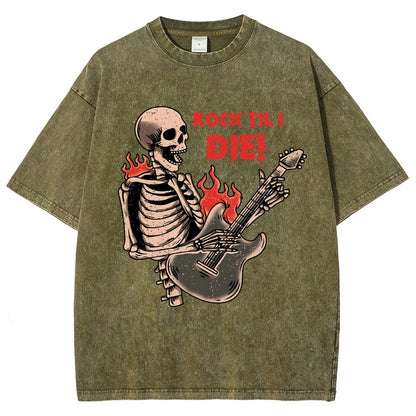 Rock Til I Die Vintage Distressed T-shirt