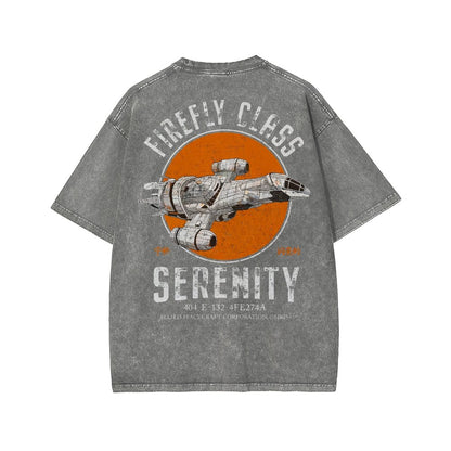 Retro Smugglers Front And Back Printing Washed T-shirt