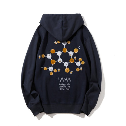 Caffeine Power Up Printed Back Unisex Cotton Hoodie