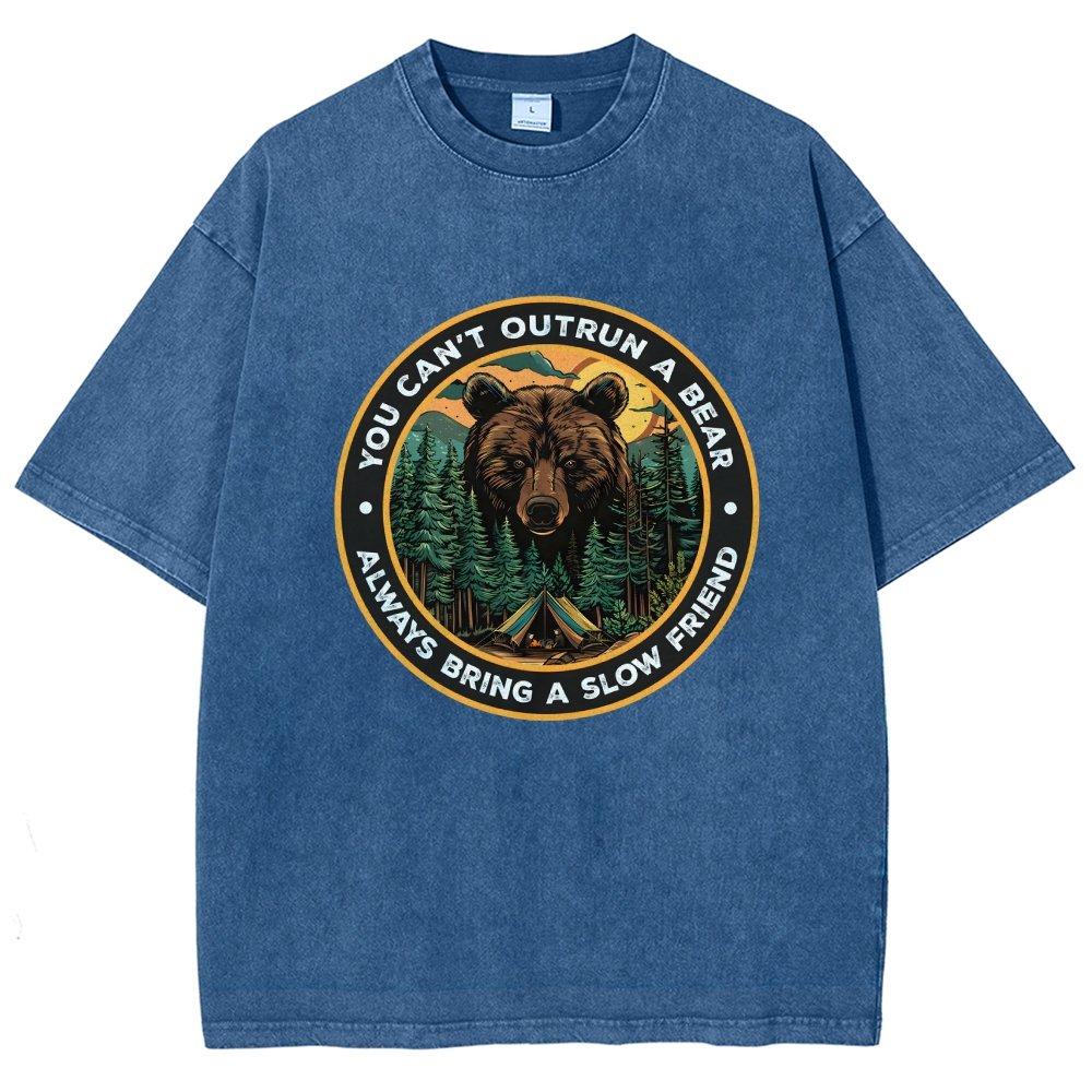 You Can't Outrun A Bear Vintage Distressed T-shirt
