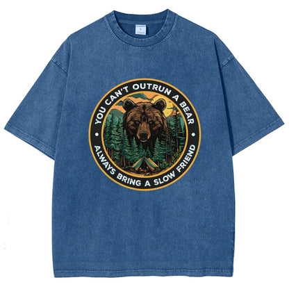 You Can't Outrun A Bear Vintage Distressed T-shirt