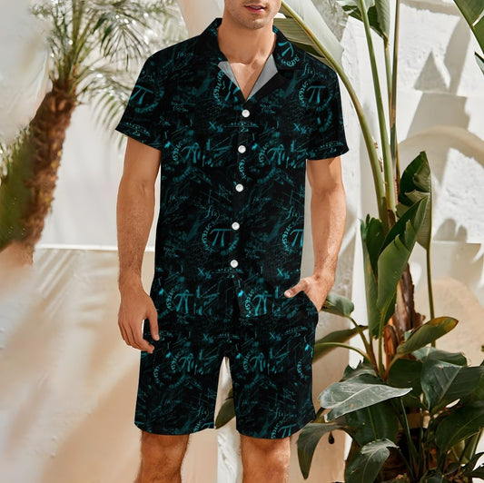 Interesting π Prints Hawaiian Shirt Set