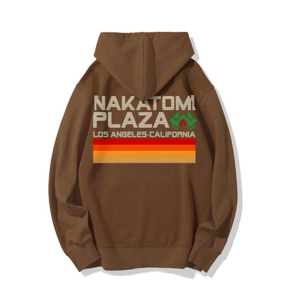 Retro Plaza Printed Back Unisex Cotton Hoodie
