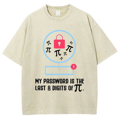 My Password the last digits Pi Day Vintage Distressed T-shirt