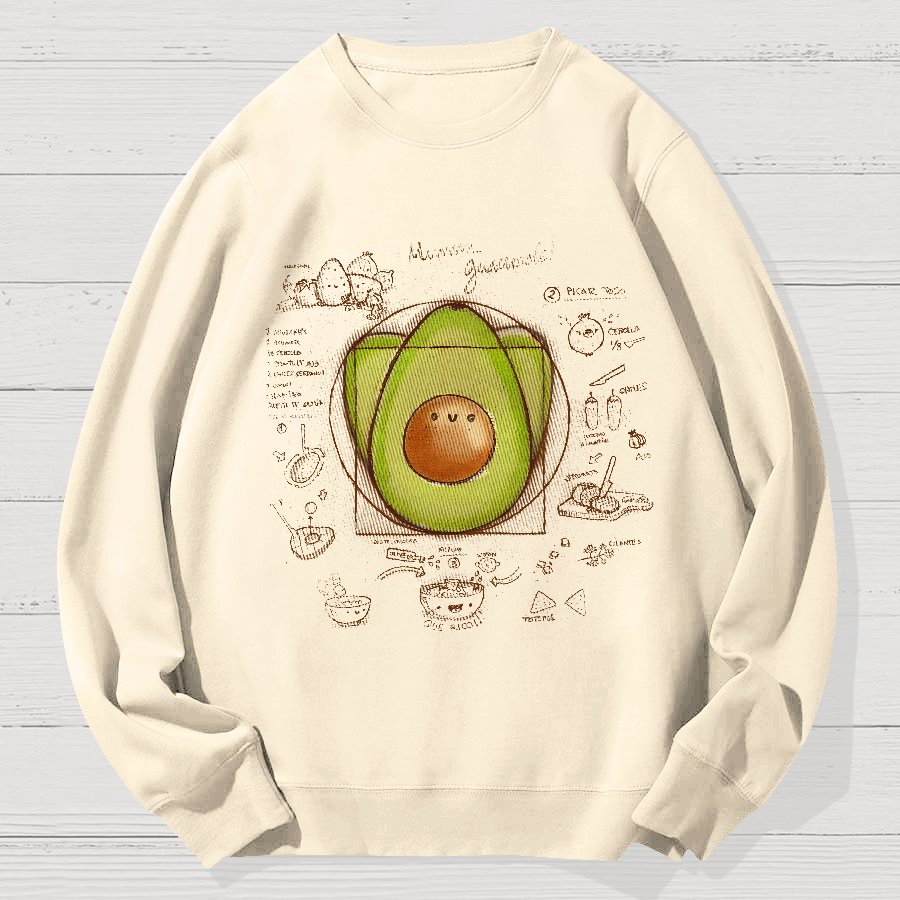 Divine Avocado Recipe Geek Cotton Sweatshirt